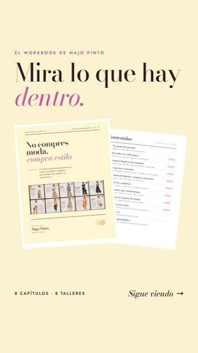 Portada y contenidos del workbook